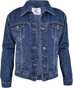 A2Z Ladies Women Fashion Cropped Denim Jacket Premium 100% Cotton Casual Fashion Trucker Biker Vintage Adults Sizes 6-20