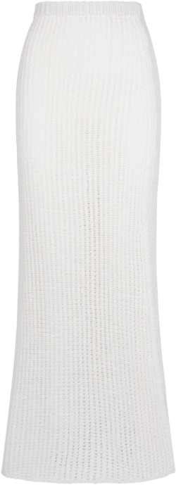 Ferragamo Women's White Cotton Pencil Skirt