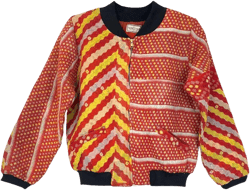 Women's Yellow / Orange / Red Nadia Bomber Jacket In Yellow/orange/red