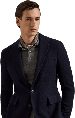 Hadley Hand-tailored Cashmere Jacket In Navy