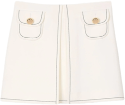 SANDRO Short box-pleated skirt