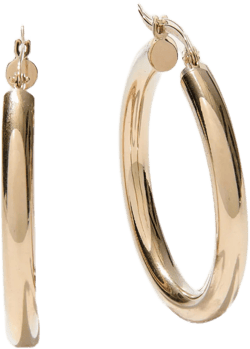 14K Gold 4mm Tube Hoops