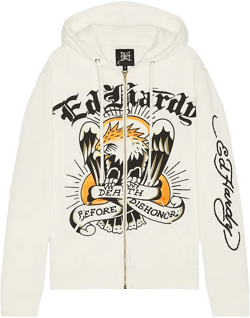 Eagle Fleece Zip Up Hoodie Ed Hardy