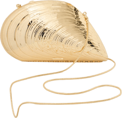 Bridget Metal Oyster Shell Clutch