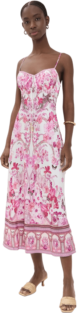 Gathered Bodice Bias Dress