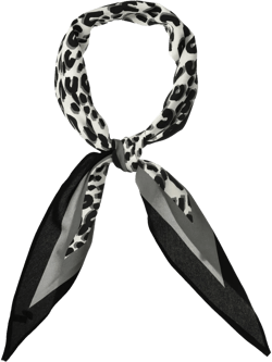 Allegra K Women's Retro Animal Print Leopard Rhombus Rhombic Neck Scarf Neckerchief Gray 114x35cm/44.88x13.78"(L*W)