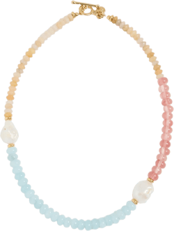 Multi Stone Baroque Pearl Necklace