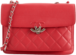 Chanel Red Caviar CC Box Flap Bag