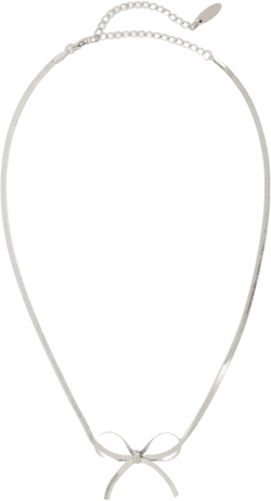 Silver Bow Necklace