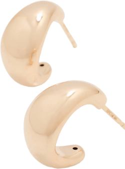 14k Gold Jumbo Dome Hoop Earrings
