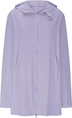 Women's UPF 50+ Swim Cover Up Sun Protection Hoodie Long Jacket SPF Lightweight Performance Beach Coverups with Pocket Purple XX-Large