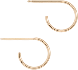 14k Gold Tiny Huggie Hoops