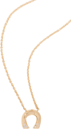 18k Tiny Horseshoe Pendant Necklace
