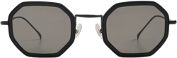 Dylan Tate Matte Black Sunglasses with Grey Flat Lenses