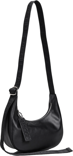 Small Recycled Leather Crescent Bag