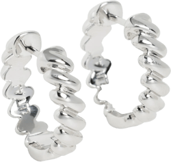 The Mini Snake Chain Silver Hoops