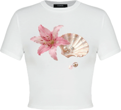 Floral Shell Graphic Short Sleeve Tee