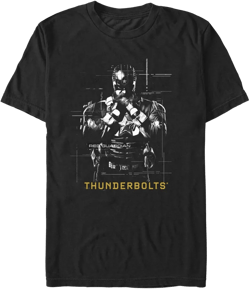 Mens Marvel: Thunderbolts Red Guardian Silhouette T Shirt - Black - X Large
