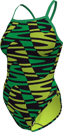 Speedo Women's Disco Boom Flyback Swimsuit (US, Numeric, 32, Regular, Regular, Standard, Green) : Clothing, Shoes & Jewelry