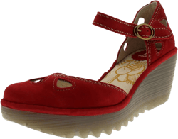 Fly London Women's Wedge Sandals Closed-Toe Pumps, US:5 10.5 Red Lipstick Red 135