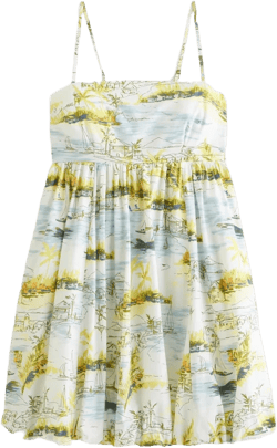 Babydoll Bubble Hem Mini Dress