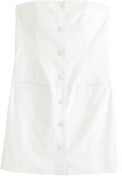The A&F Mara Strapless Linen-Blend Vest Dress
