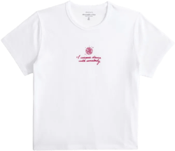 Short-Sleeve Whitney Houston Graphic Skimming Tee