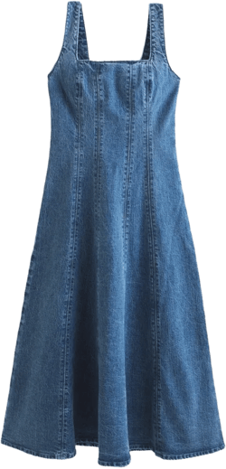The A&F Mila Denim Midi Dress
