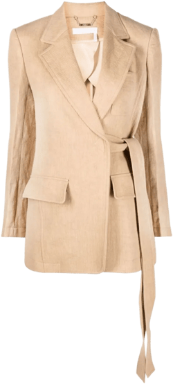 Notched-lapel Single-breasted Jacket In Neutrals