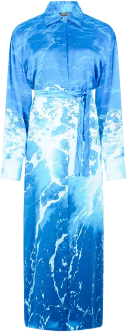 abstract-print midi dress