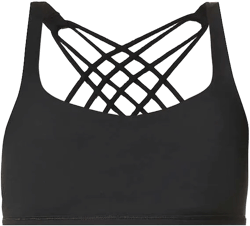 Free To Be Wild Scoop-neck Stretch-jersey Sports Bra In Black