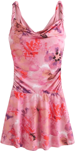 Bra-Free Draped Mini Dress