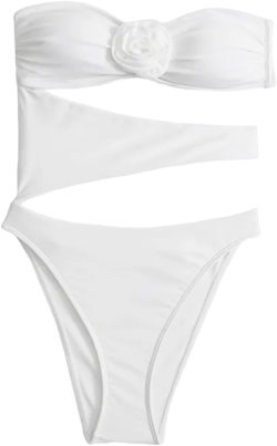 Rosette Cutout One-Piece Swimsuit
