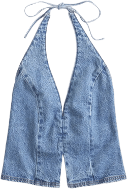 Denim Halter Vest