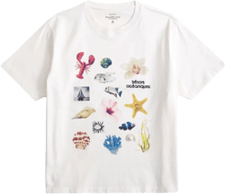 Short-Sleeve Ocean Graphic Relaxed Tee
