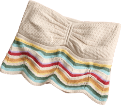 AE Pride Cropped Chevron Crochet Tube Top