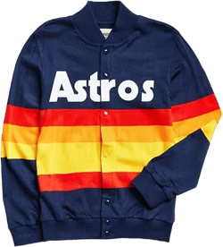 Zulin Womens Rainbow Stripe Blue Varsity Bomber Sweatshirt Jacket