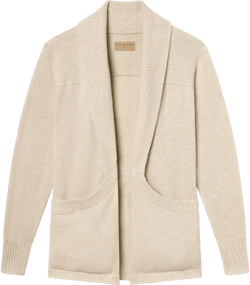 Men's White Hemingway Lightweight Slim Fit Cardigan - Oat