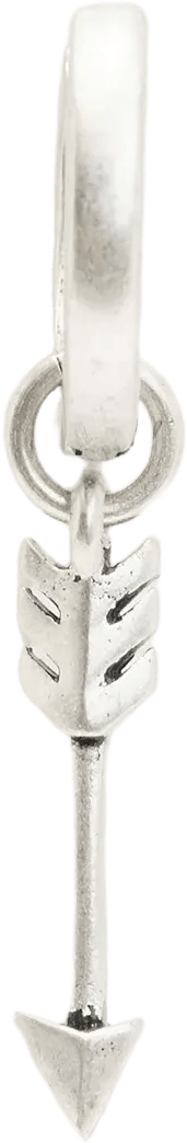 Arrow Sterling Silver Hoop Earring