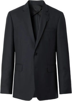 Wool Tailored Jacket In Dark Navy