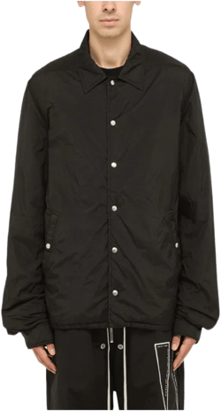 Press-stud Shirt Jacket In Black