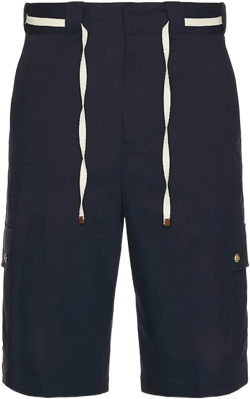 Drôle De Monsieur Le Short Workwear Chevron Clothing In Blue