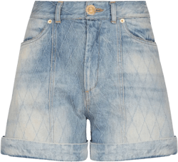 diamond denim shorts