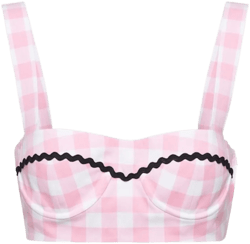Checkered Bra Vest In F014c