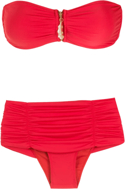 leaf-detail bikini set