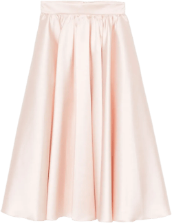 satin midi skirt