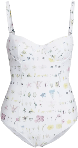floral-print swimsuit