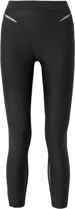 Rebel Mesh-trimmed Airlift Leggings In Black