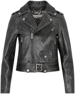Black Leather Biker Jacket