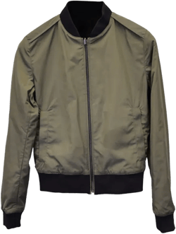 Polish Ponte Reversible Bomber Jacket In Olive Green Polyester